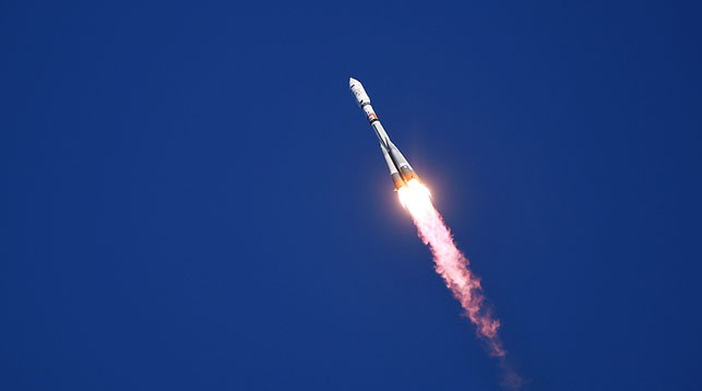 Запуск ракеты-носителя "Союз-2.1а". Фото ТАСС