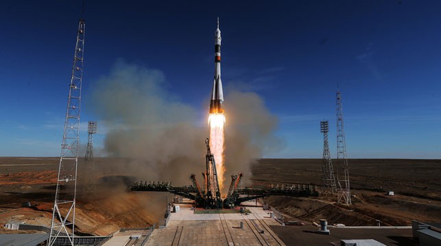 Запуск ракеты-носителя "Союз-ФГ". Фото ТАСС