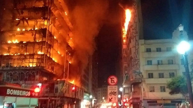 Фото Sao Paulo Fire Department via AP