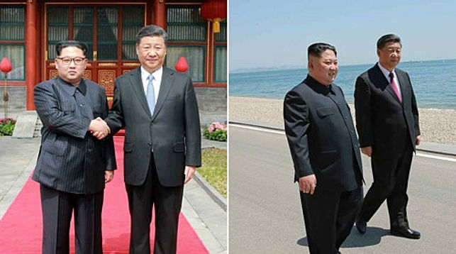 Ким Чен Ын и Си Цзиньпин. Фото Ренхап