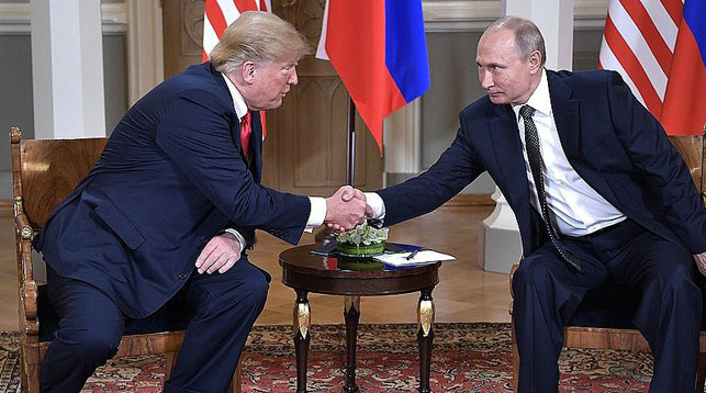 Дональд Трамп и Владимир Путин. Фото пресс-службы президента РФ