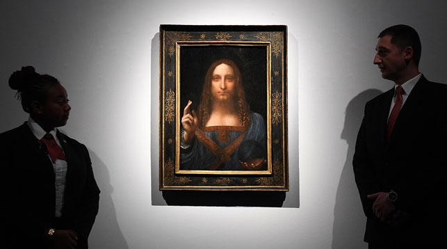 Картина Леонардо да Винчи "Спаситель мира". Фото EPA-EFE