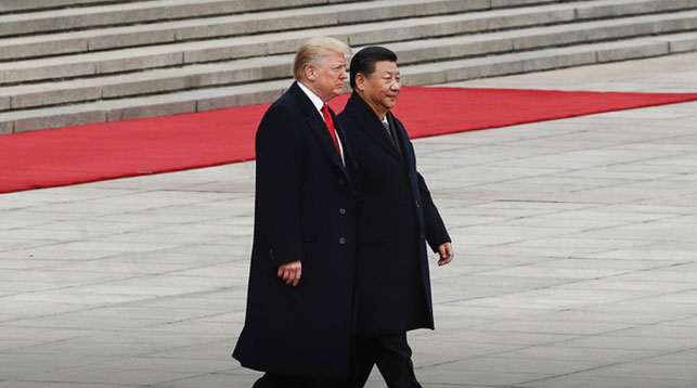 Президент США Дональд Трамп и председатель КНР Си Цзиньпин. Фото из архива AP
