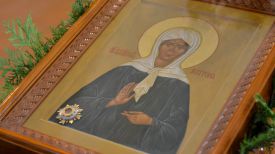 Икона святой блаженной Матроны Московской с частицей мощей