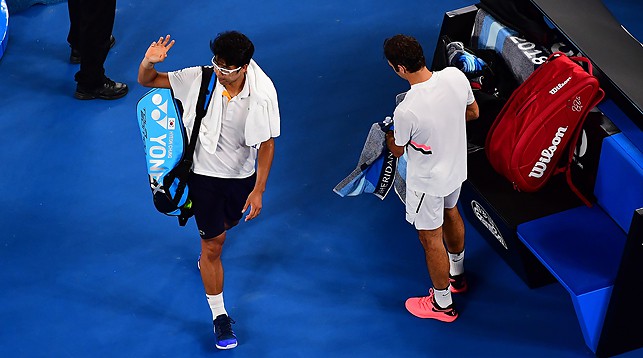 Чон Хён и Роджер Федерер. Фото официального сайта турнира
