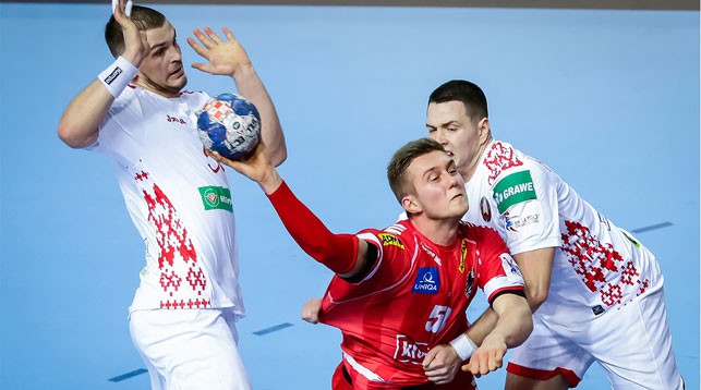 Во время матча Беларусь - Австрия. Фото EHF