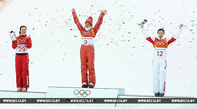 Анна Гуськова на верхней ступени олимпийского пьедестала