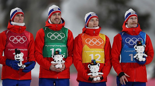Команда Норвегии по прыжкам с трамплина. Фото Getty Images