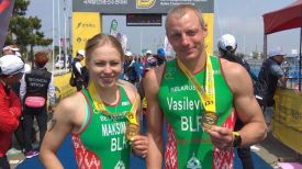 Анна Максимова и Александр Василевич. Фото Белорусской федерации триатлона