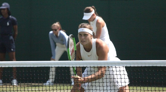 Арина Соболенко и Вероника Кудерметова. Фото Белорусской теннисной федерации