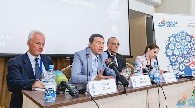Во время пресс-конференции. Фото официального сайта Европейских игр
