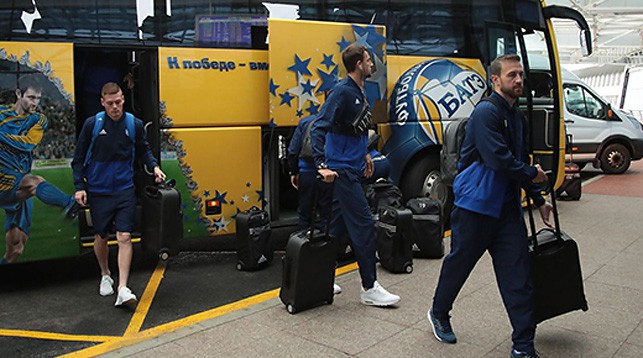 Футболисты БАТЭ отправляются в Эйндховен. Фото борисовского клуба