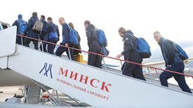 Борисовские футболисты отправляются в Лондон. Фото ФК БАТЭ