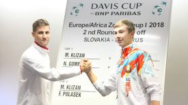 Мартин Клижан и Александр Згировский. Фото Белорусской теннисной федерации