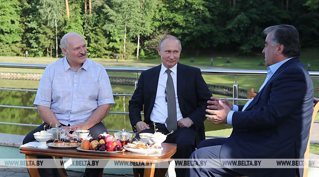 Александр Лукашенко, Владимир Путин и Эмомали Рахмон