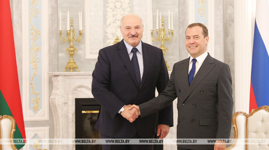 Александр Лукашенко и Дмитрий Медведев. Фото из архива