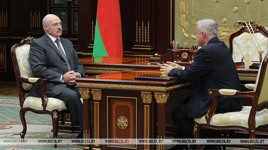 Александр Лукашенко и Станислав Зась во время встречи