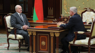 Александр Лукашенко и Станислав Зась во время встречи