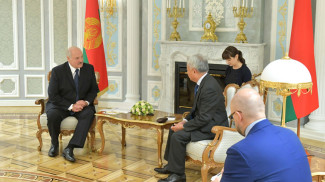 Александр Лукашенко и Цзинь Лицюнь во время встречи