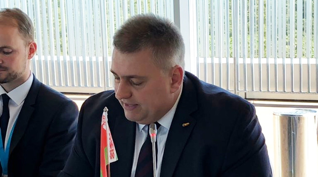 Олег Кравченко во время совещания. Фото из Instagram-аккаунта CBSS Secretariat