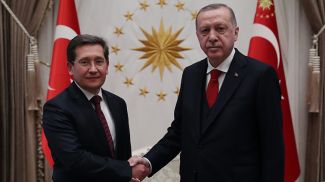 Виктор Рыбак и Реджеп Тайип Эрдоган. Фото посольства Беларуси в Турции