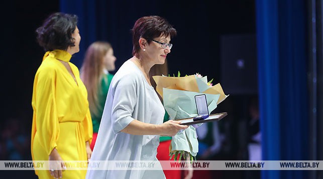 Ольга Князькина во время церемонии награждения