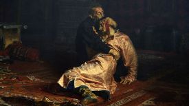 Репродукция картины Ильи Репина &quot;Иван Грозный и сын его Иван 16 ноября 1581 года&quot;