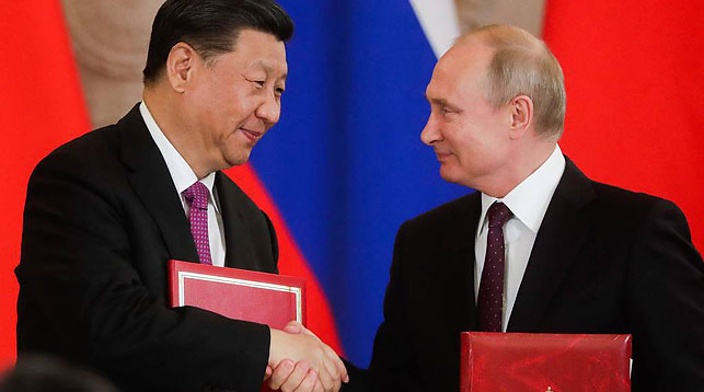 Си Цзиньпин и Владимир Путин. Фото ТАСС