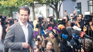 Себастьян Курц в день досрочных парламентских выборов в Австрии. Фото Getty Images
