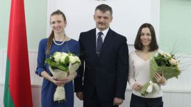 Дарья Домрачева, Сергей Ковальчук и Надежда Скардино