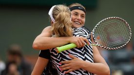Арина Соболенко и Элизе Мертенс. Фото Jimmie48 tennis photography