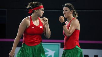 Арина Соболенко и Виктория Азаренко. Фото из архива Белорусской теннисной федерации