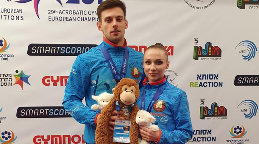 Константин Евстафьев и Анна Касьян. Фото Белорусской ассоциации гимнастики