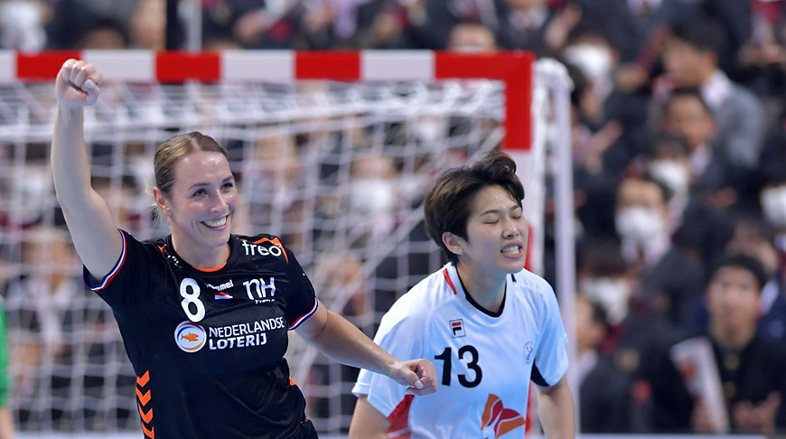 Во время четвертьфинального матча Нидерланды - Республика Корея (40:33). Фото NLteam Handball