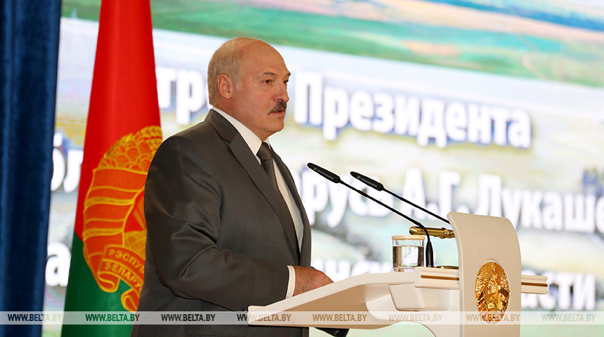 Александр Лукашенко во время встречи с активом Минской области
