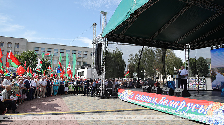 Александр Лукашенко на митинге в Гродно