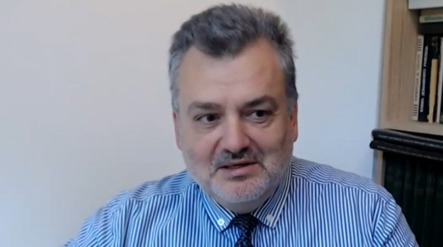 Болгарский политолог Пламен Пасков. Скриншот видео "Беларусь 1"