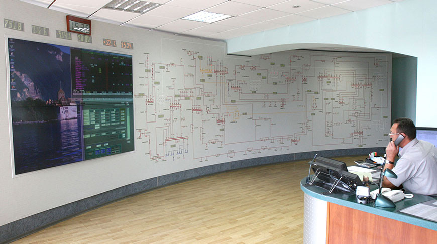 Главный диспетчерский пульт РУП "Гомельэнерго", откуда контролируется энергоснабжение всей Гомельщины. Фото из архива