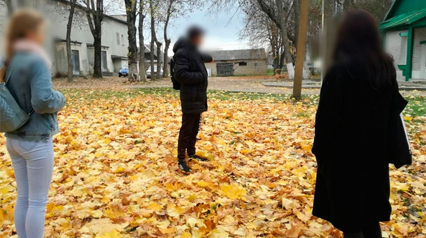 Проверка показаний на месте с участием 19-летнего потерпевшего. Фото УСК по Гродненской области