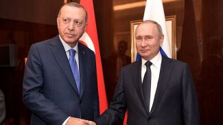 Реджеп Тайип Эрдоган и Владимир Путин. Фото ТАСС