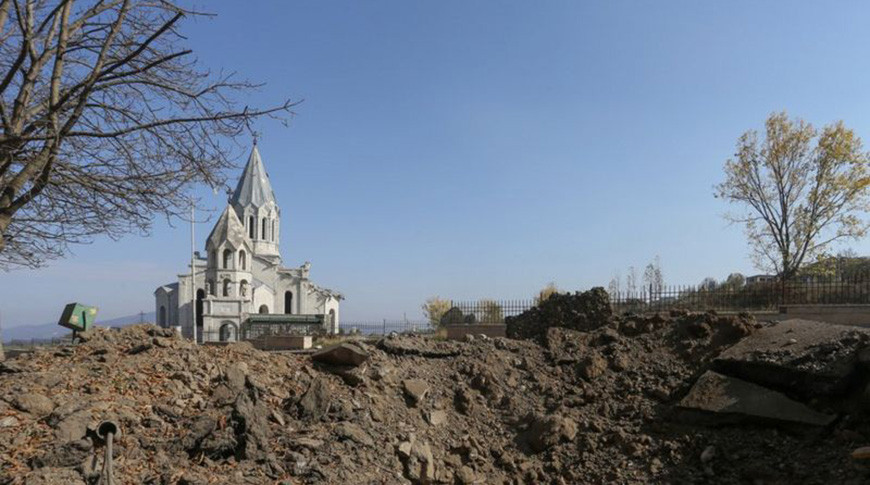 Церковь Казанчецоц в Шуше (Шуши) стала одним из символов противостояния в Нагорном Карабахе. Фото  Reuters 