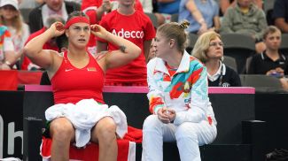Арина Соболенко и Татьяна Пучек. Фото Белорусской теннисной федерации