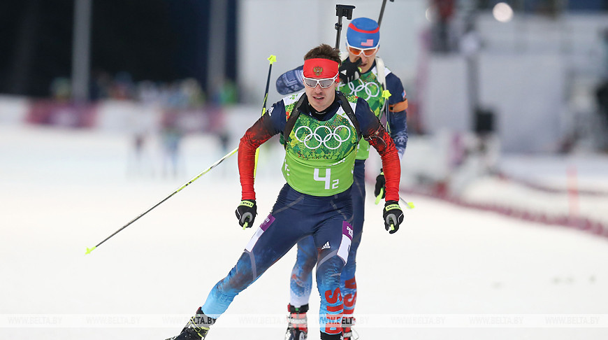 Евгений Устюгов во время эстафеты на Олимпиаде-2014 в Сочи. Фото из архива