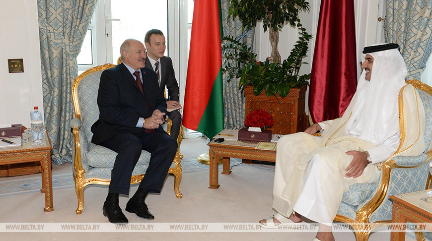 Президент Беларуси Александр Лукашенко и Эмир Катара шейх Тамим бен Хамад аль-Тани. Фото из архива