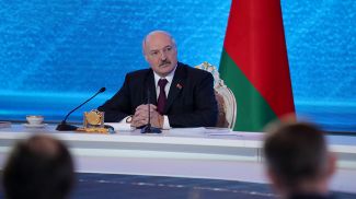 Фото из архива. &quot;Большой разговор с Президентом&quot;. Александр Лукашенко во время встречи с представителями общественности и экспертного сообщества, белорусских и зарубежных СМИ, 2019 год