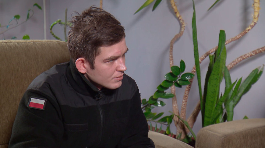 Эмиль Чечко во время интервью. Скриншот из видео  "Беларусь 1" 