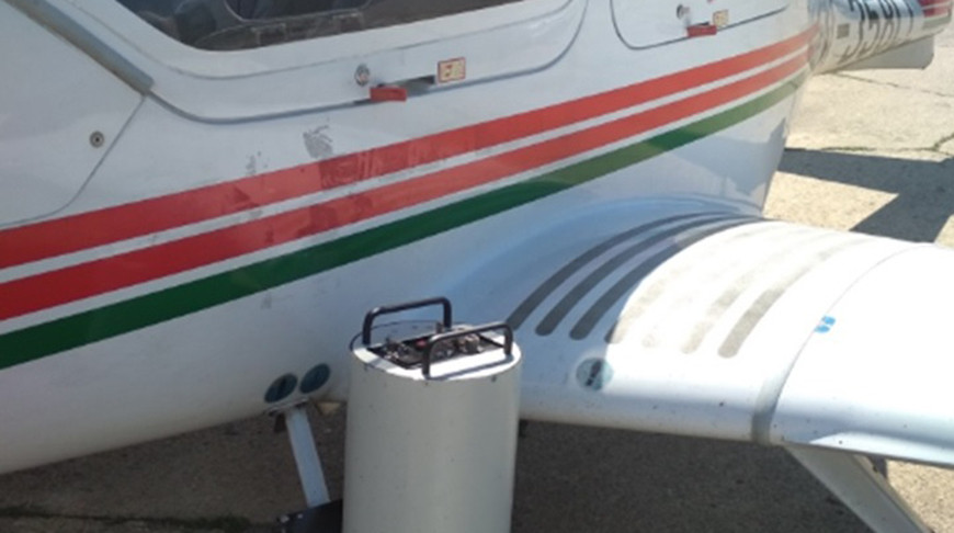 "Мультискан", установленный на борту самолета Diamond DA40NG для проведения авиасъемки. Фото bsu.by