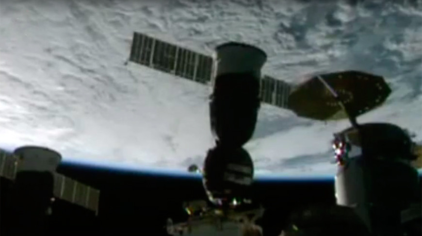 Скриншот из видеотрансляции Роскосмоса