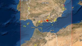 Скриншот карты Европейско-средиземноморского сейсмологического центра