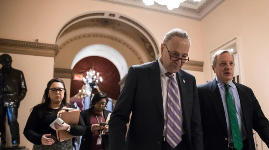 Лидеры демократов в Сенате США: Чак Шумер и Дик Дурбин. Фото  AP Photo 